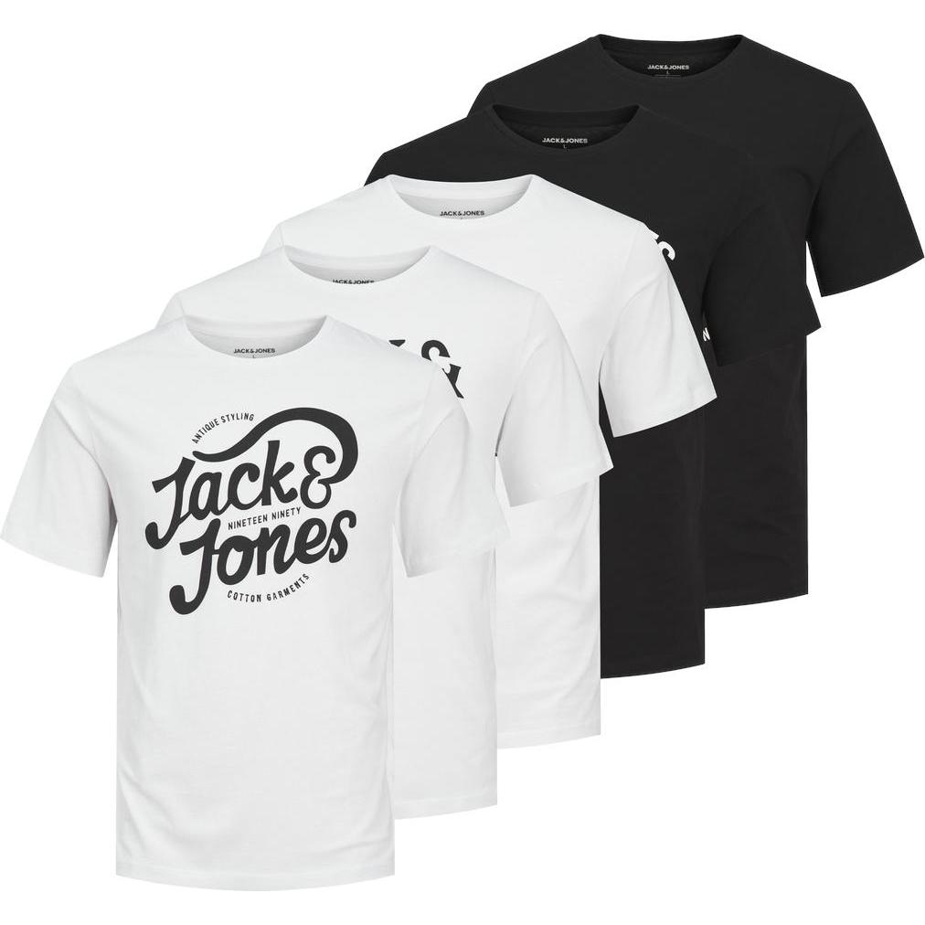Jack & Jones, Herren, Shirt, T-Shirt Casual Bequem sitzend, Mehrfarbig, (XL)