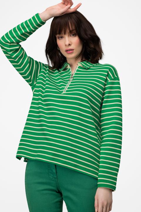 Produktbild Laurasøn Sweatshirt, Ringel, Polokragen, Langarm (M)