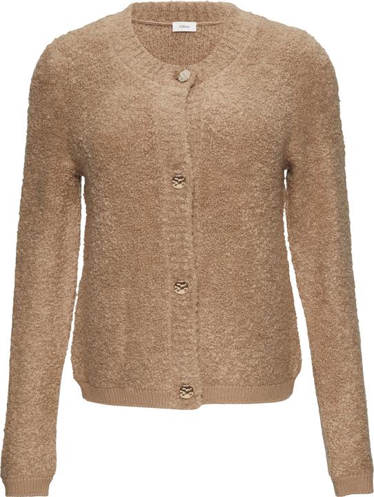 Produktbild s.Oliver Strickjacke Strickjacke aus Bouclé im Wollmix (48)