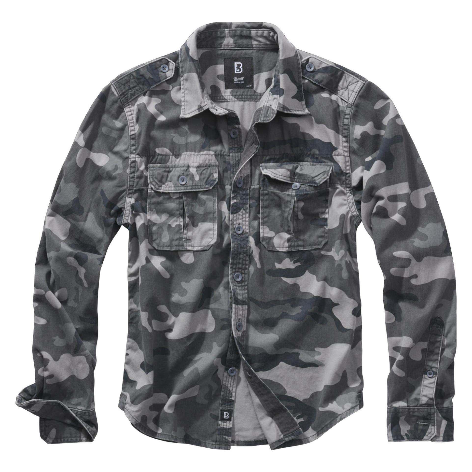 Brandit, Herren, Hemden, Vintage Shirt, Grau, (Xxl)