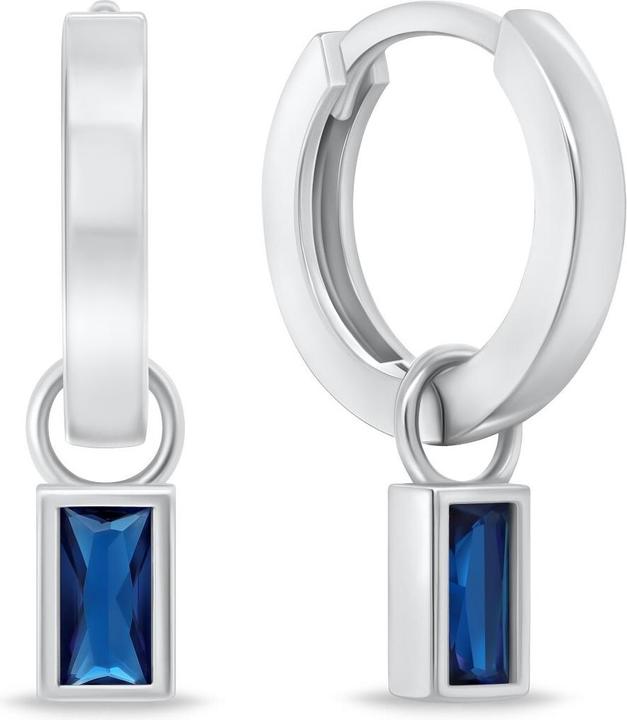 Immagine prodotto Brilio Argento - Orecchini tondi minimalisti 2in1 con zirconi EA840WB