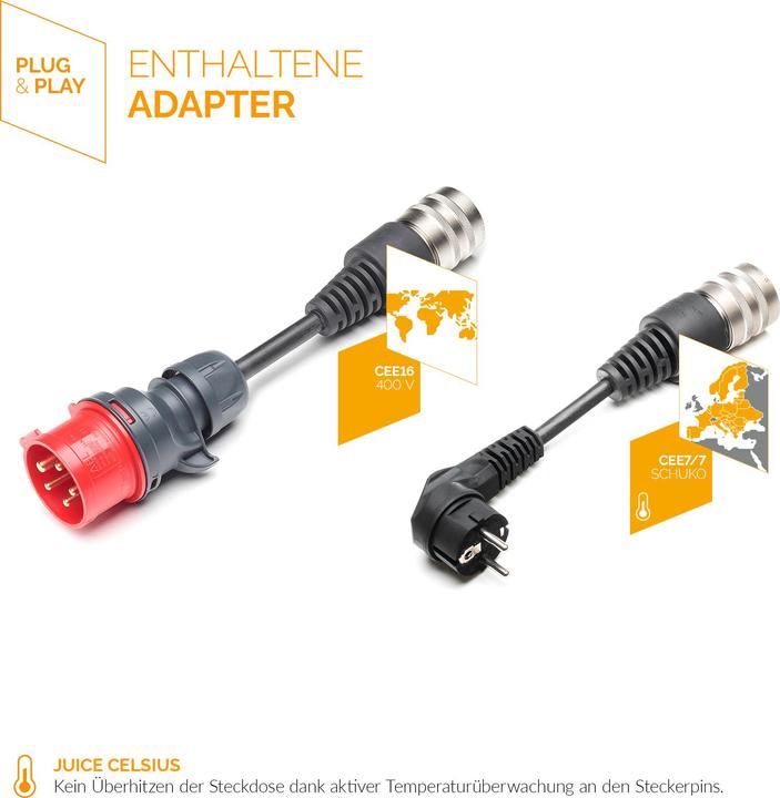 Image du produit Juice Technology Juice Booster 3 air UE Basic Set (Type 2, 11 kW, 16 A, CEE 7/7)