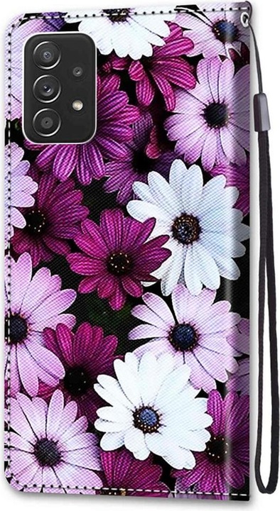 Actual product image Cover-Discount Galaxy A53 5G - leather cover chrysanthemum