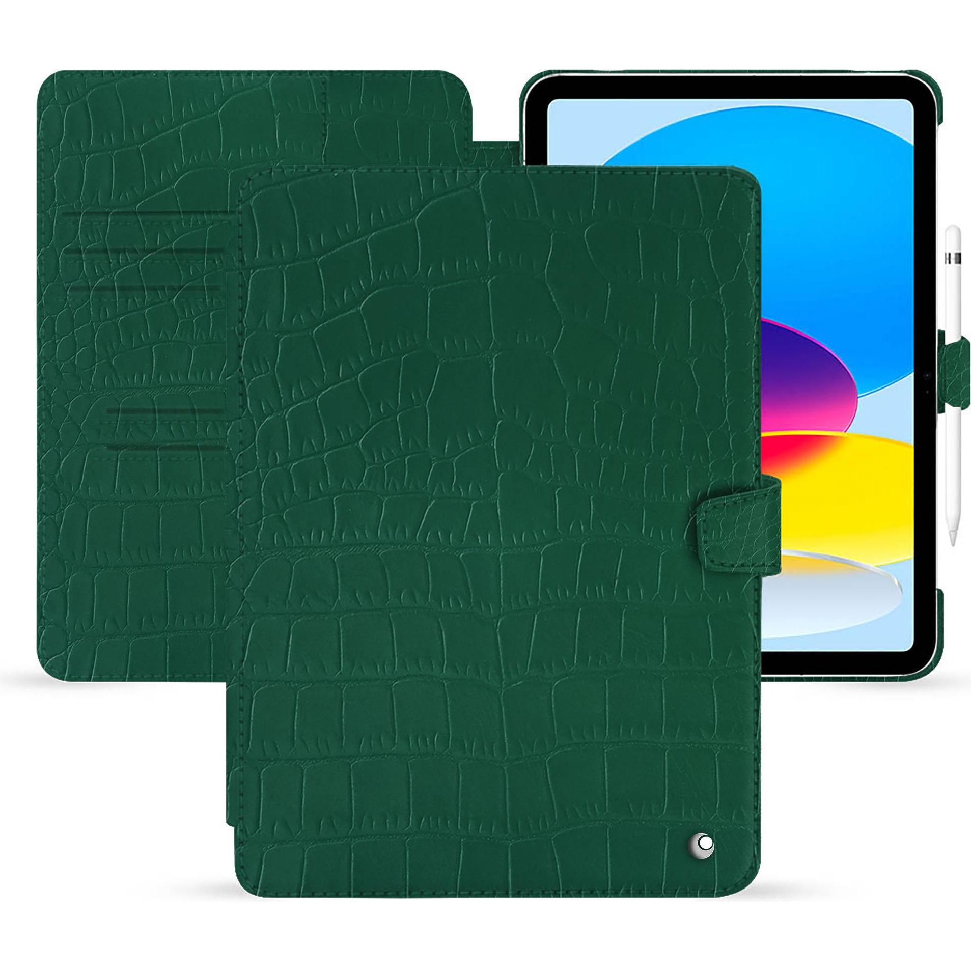 Noreve Lederschutzhülle Apple iPad (2022) (iPad 2022 (10. Gen)), Tablet Hülle, Grün