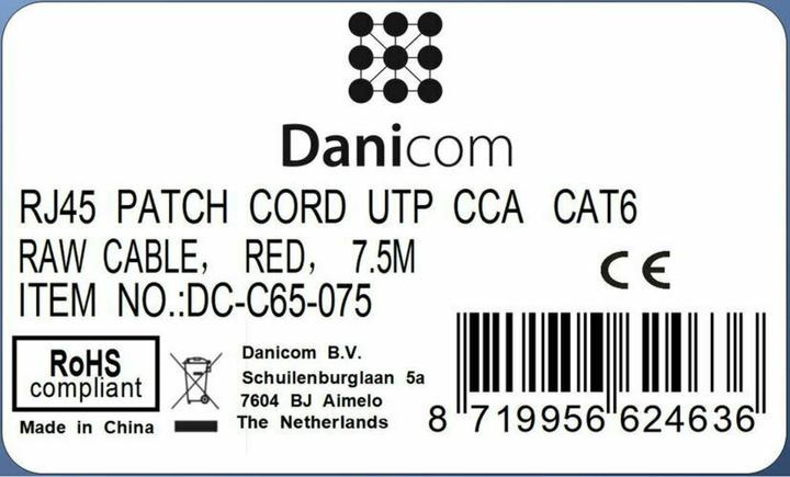 Produktbild Dsit CAT 6 Netzwerkkabel U/UTP (CAT6, 7.50 m)