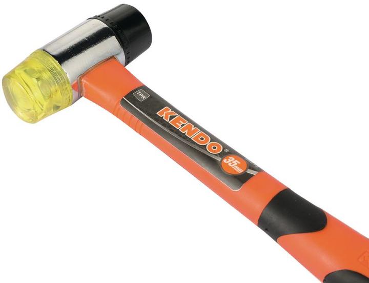 Actual product image Kendo Soft face hammer with fibreglass handle (390 g)