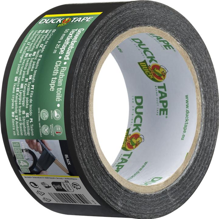 Actual product image Duck Tape ORIGINAL fabric tape black 50mm x 25m (50 mm)