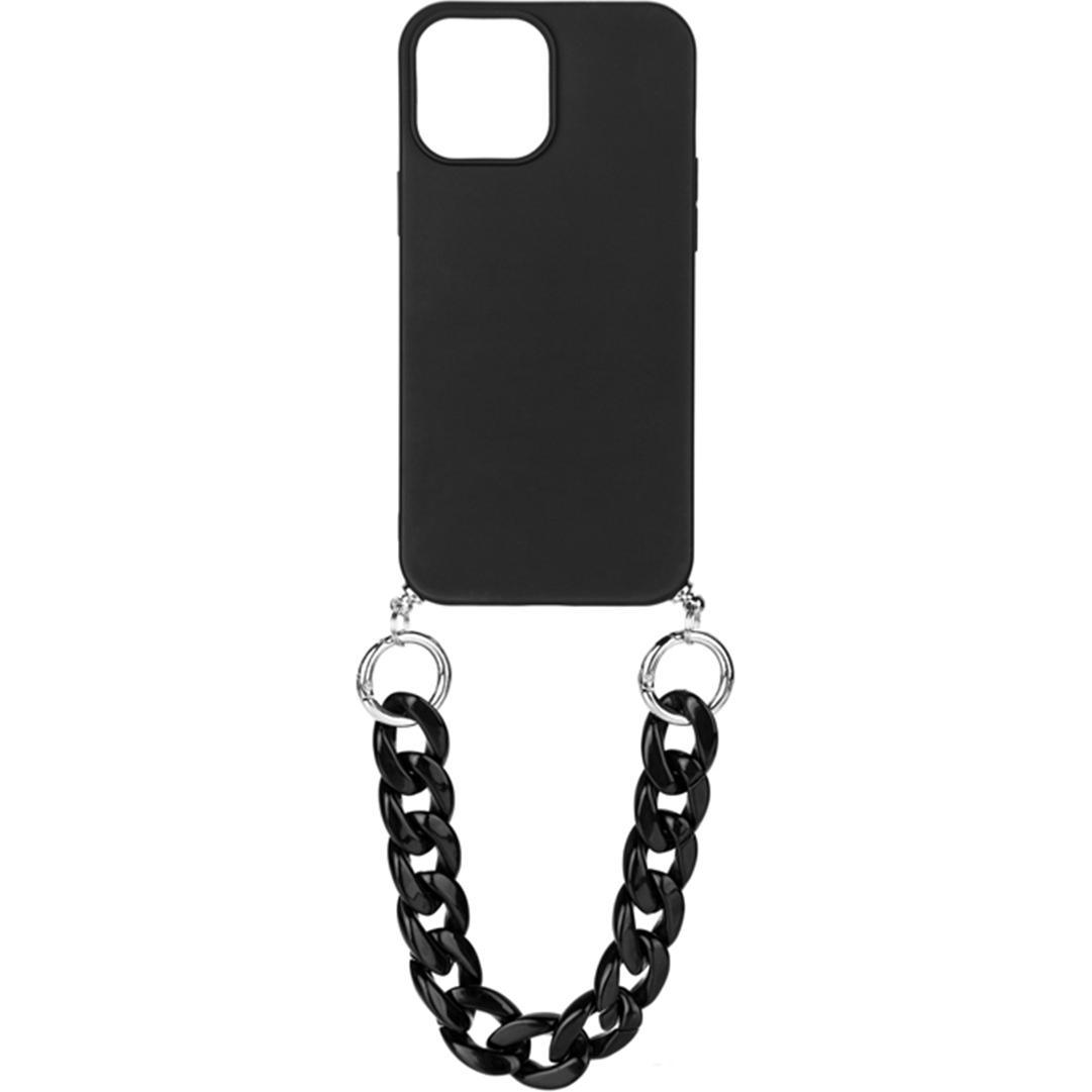 EKO Hülle für iPhone 12 Pro Max mit Kordel (Apple iPhone 12 Pro Max), Smartphone Hülle, Schwarz