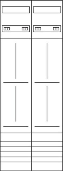 Produktbild Hager Komplettfeld 2feldrig H 4ZP