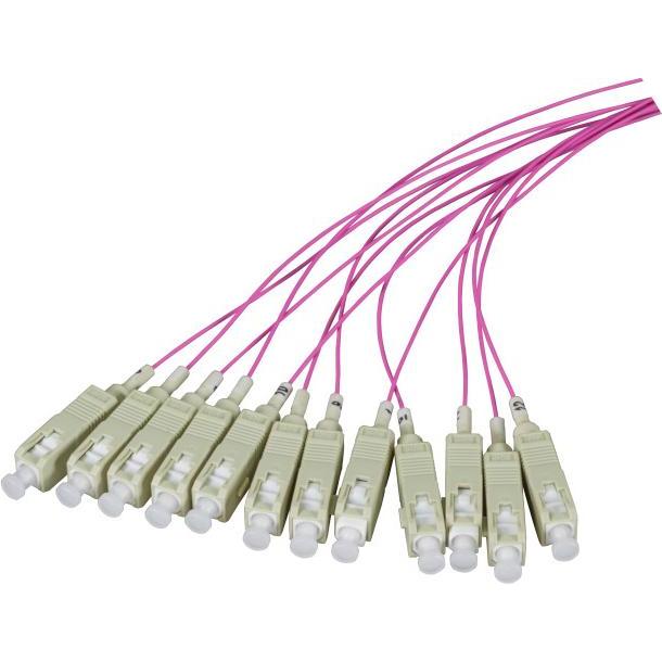 EFB Elektronik Faserpigtail SC 50/125µ, OM3+,2 Meter, ECOFIBER (CAT6a, 2 m), Netzwerkkabel