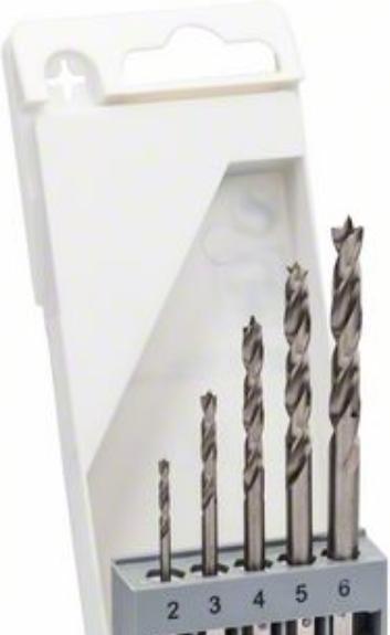 Produktbild Bosch Professional Zubehör PRO Wood HSS Holzspiralbohrer-Set. 5-tlg. (2.0, 3.0, 4.0, 5.0, 6.0 mm)