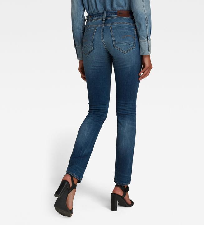 Produktbild G-Star Midge Zip Mid Straight Jeans medium indigo aged (W31/L36)