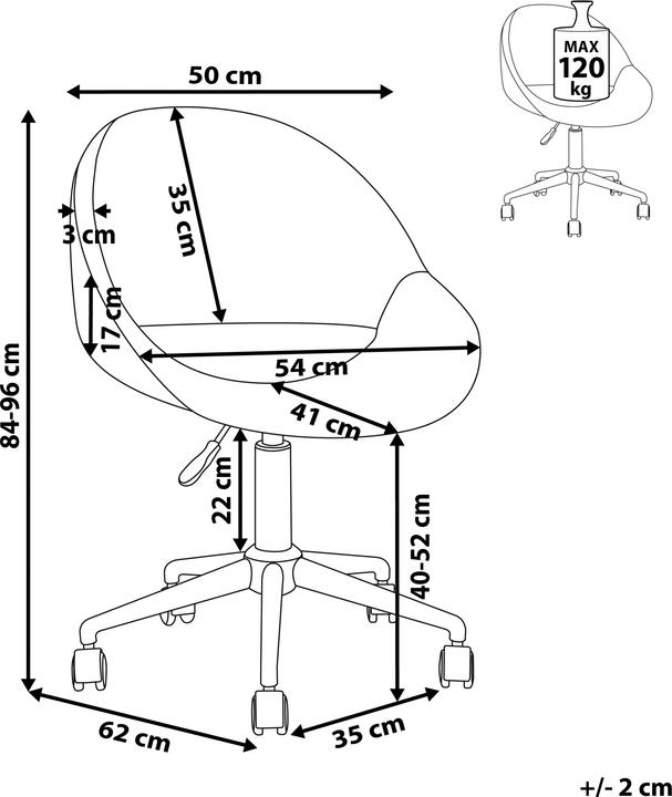 Produktbild Beliani Selma (40 - 52 cm)