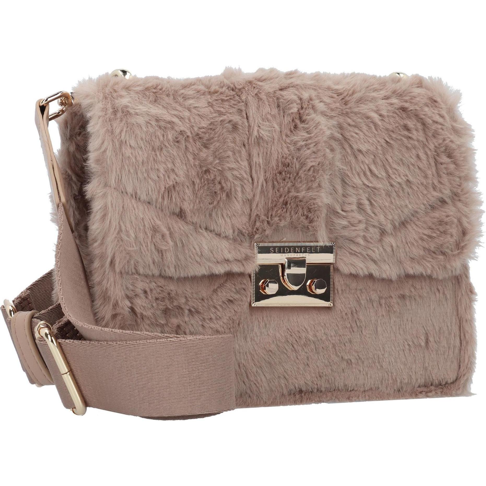 Thumbnail - Seidenfelt, Handtasche, Roros Fluffy Umhängetasche 22 cm, Braun