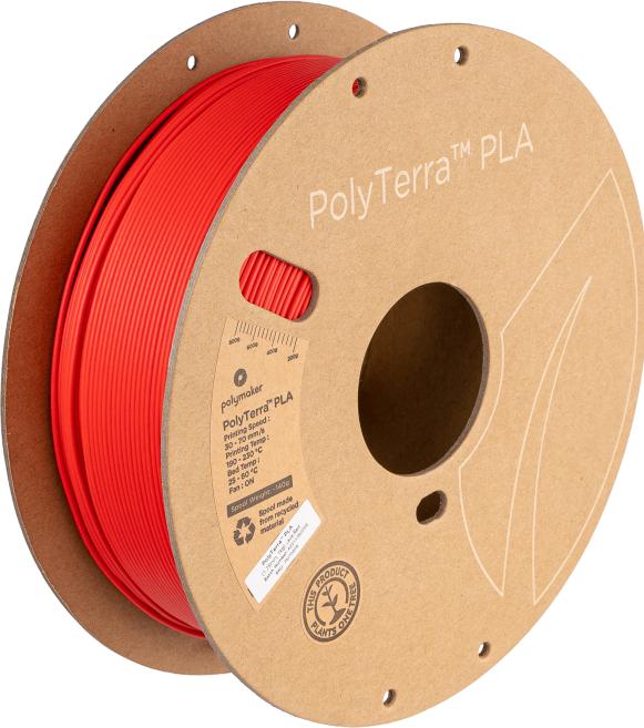 Actual product image Polymaker PolyTerra PLA - Lava Red - 2.85mm (PLA, 2.85 mm, 1000 g, Red)