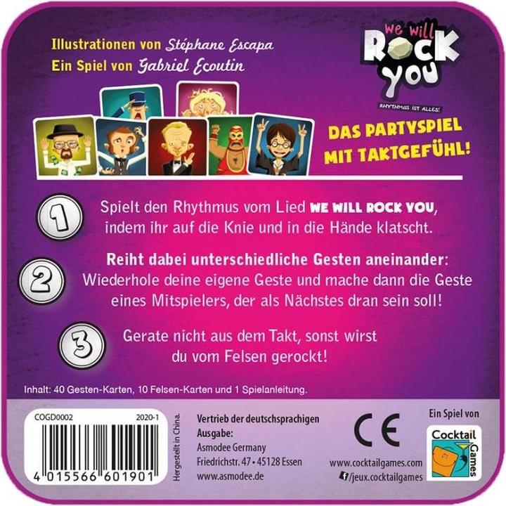 Image du produit Cocktail games COGD0002 - We will Rock you - Jeu de cartes, 4-12 joueurs, 10 ans et plus (édition DE) (Allemand)
