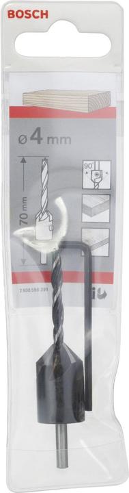 Produktbild Bosch Professional Zubehör Holzspiralbohrer mit 90°-Senker, 4 mm, 16 mm (4 mm)