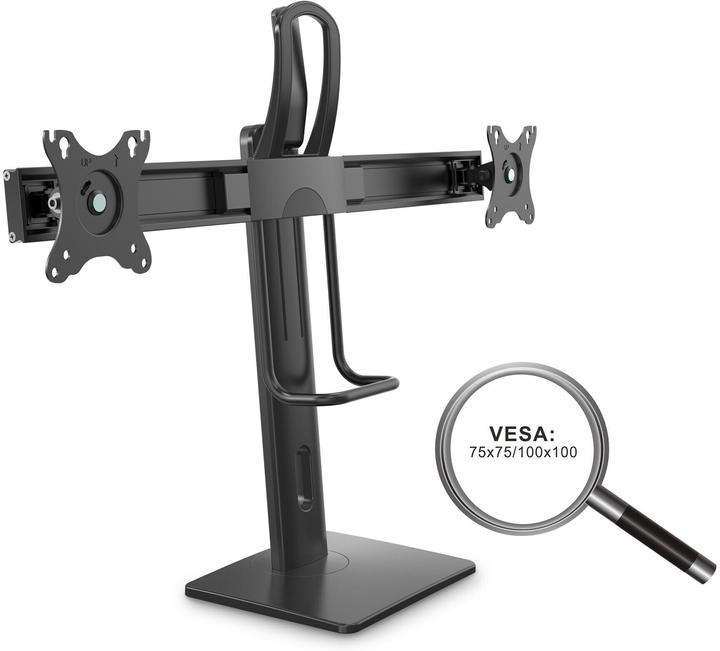 Actual product image Purelink PureMounts® dual monitor mount, VESA 75x75/100x100, black (Table, 32", 25 kg)
