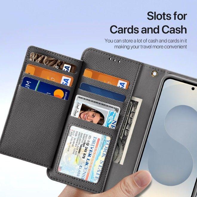 Actual product image Dux Ducis Lawa Series MagSafe Kunstleder Bookcover Hülle (Samsung Galaxy S25 Edge)