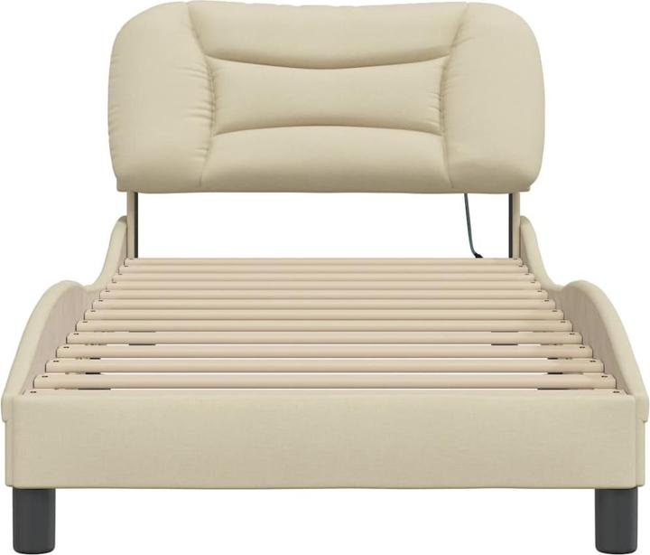 Actual product image vidaXL Bettgestell mit LED Stoff (90 x 200 cm)