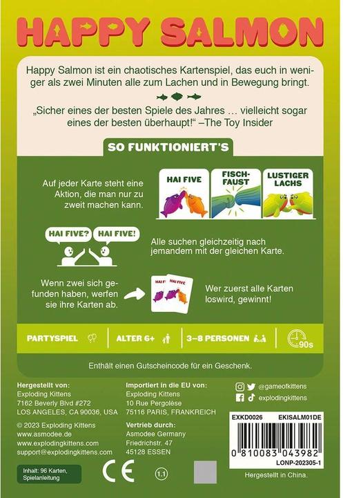 Image du produit Asmodée Le saumon heureux (Allemand)
