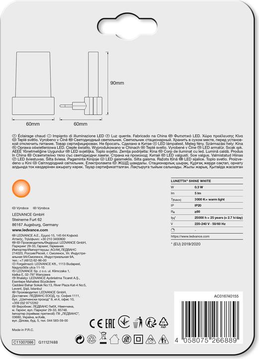 Actual product image Ledvance Lunetta Shine