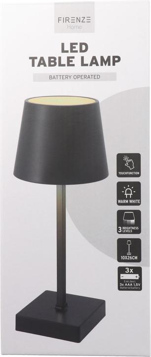 Image du produit AccuCell Lampe de bureau LED tactile, blanc chaud, avec batterie