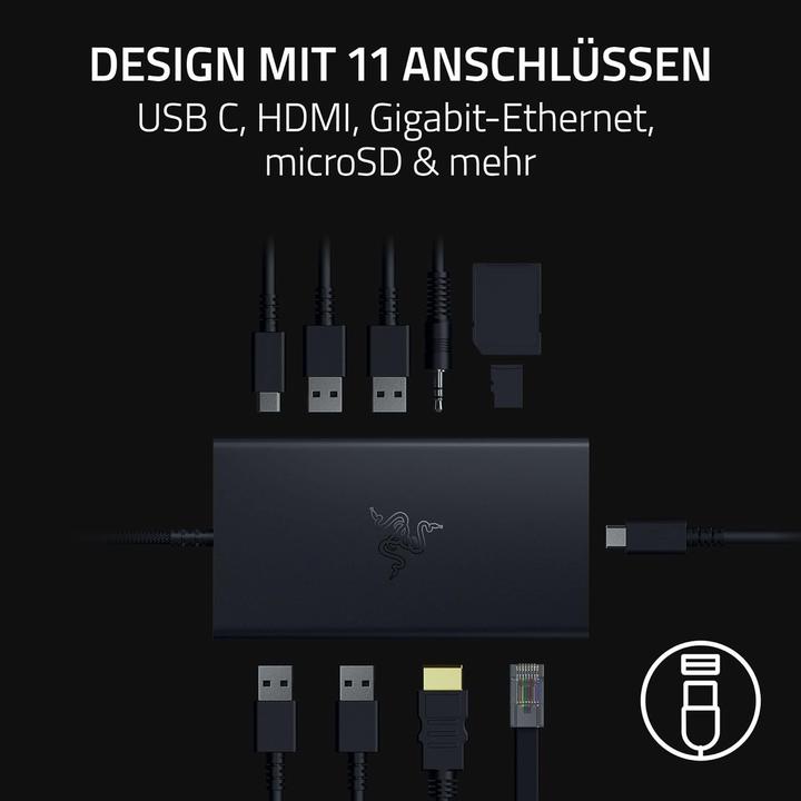 Actual product image Razer USB-C Dock (USB-C, 11 ports)