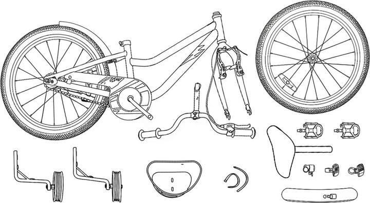 Produktbild vidaXL Kinderfahrrad (16")