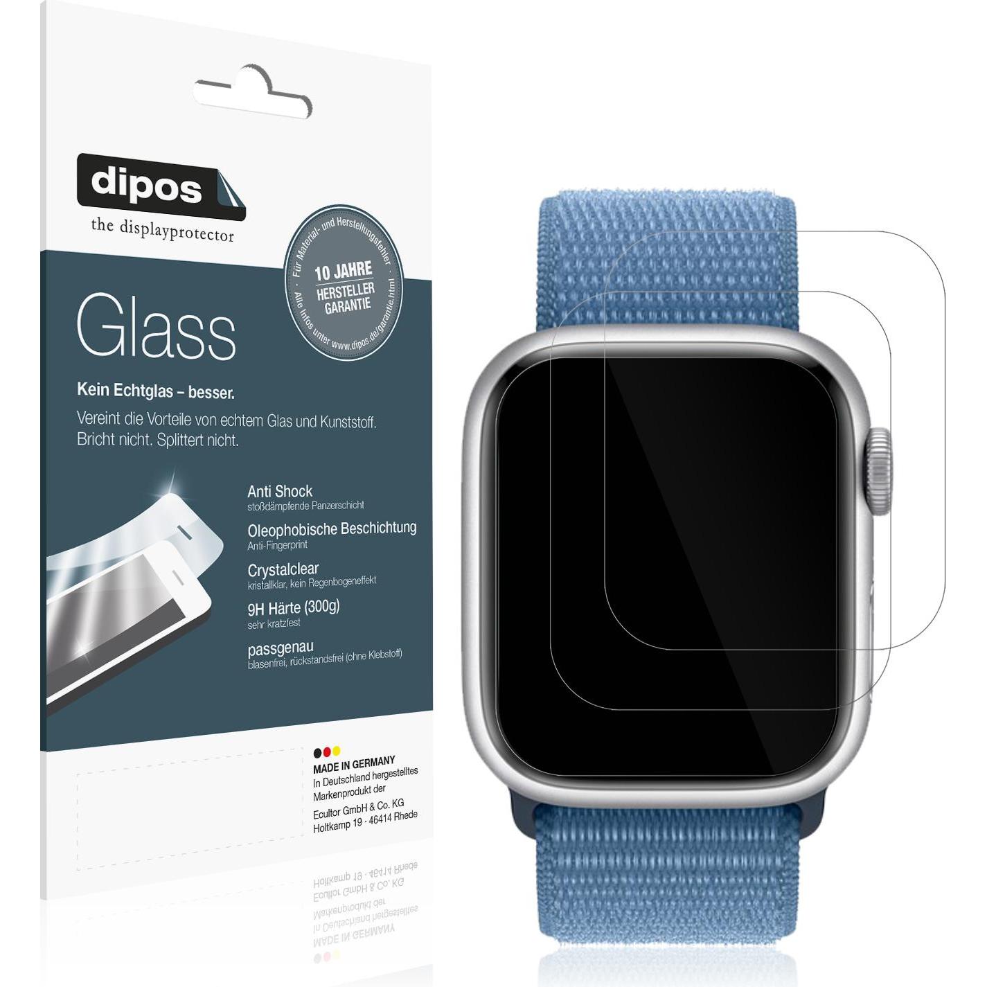 Dipos Displayschutz Anti-Shock, Smartwatch Schutzfolie, Transparent