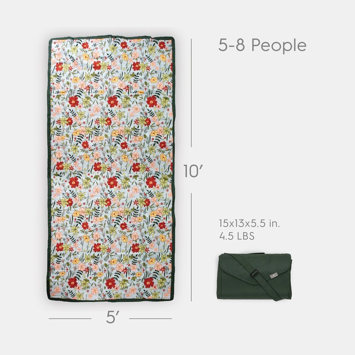 Actual product image little unicorn Outdoor Blanket Extra Big - Primrose Patch