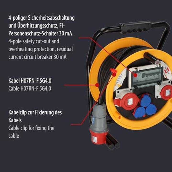 Produktbild Brennenstuhl Kabeltrommel Brobusta 380 CEE 25m H07RN-F5G4.0 (25 m, 4 mm²)