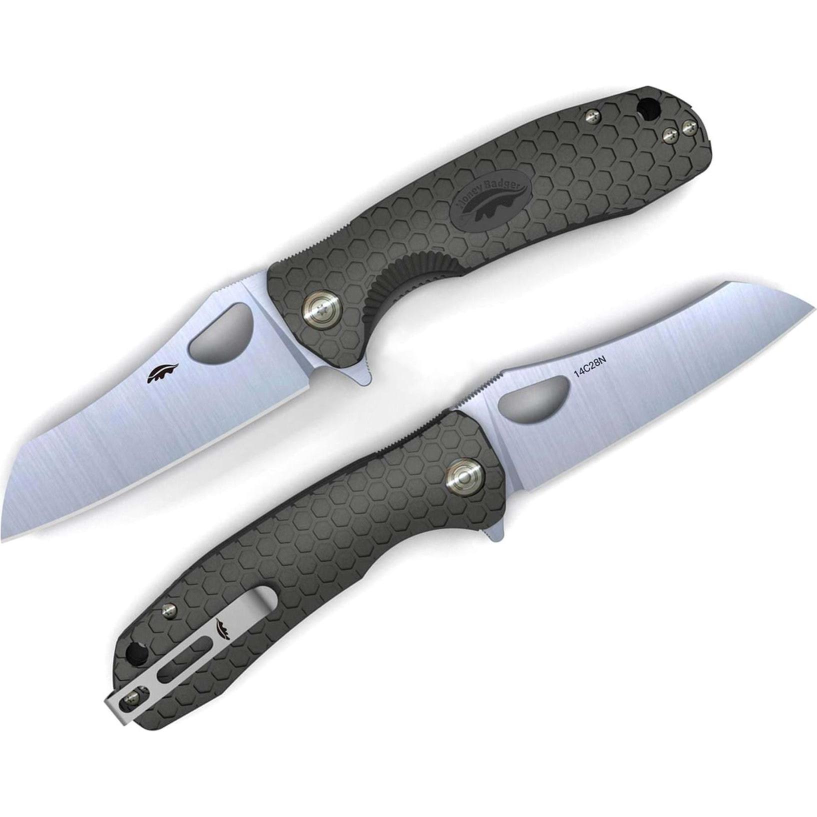Thumbnail - Honey Badger, Mehrzweckmesser, Wharncliffe 14C28N Medium Black (8.30 cm)