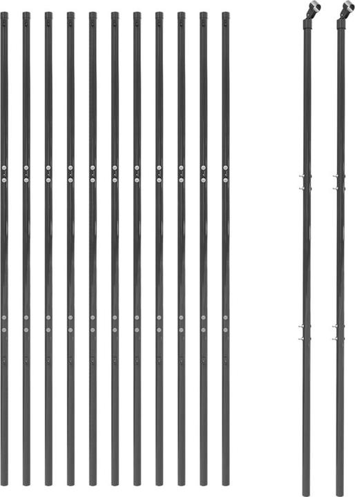 Image du produit vidaXL Maschendrahtzaun Anthrazit 2,2x25 m Verzinkter Stahl
