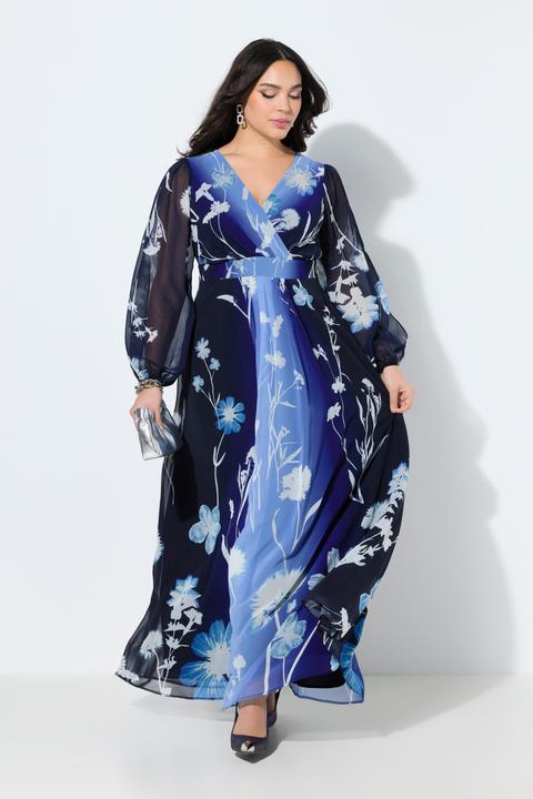 Actual product image Ulla Popken Floral Gradient Evening Gown (42)