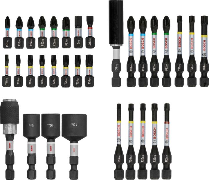 Actual product image Bosch Professional Zubehör PRO Impact Schrauberbit-Set (Allen screw, Cross Phillips PH, Cross Pozidriv PZ)
