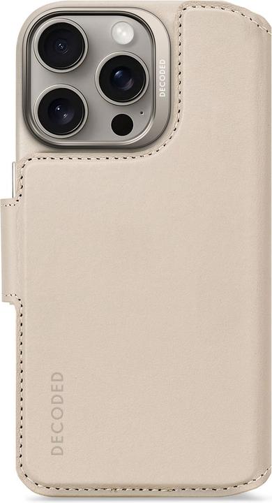 Produktbild Decoded Leather Detachable Wallet MagSafe Case with Wallet for iPhone 16 Pro - Pink (Apple iPhone 16 Pro)