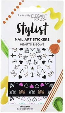 Produktbild Elegant Touch Hearts & Bows Nail Art Sticker (Nagelverzierung)