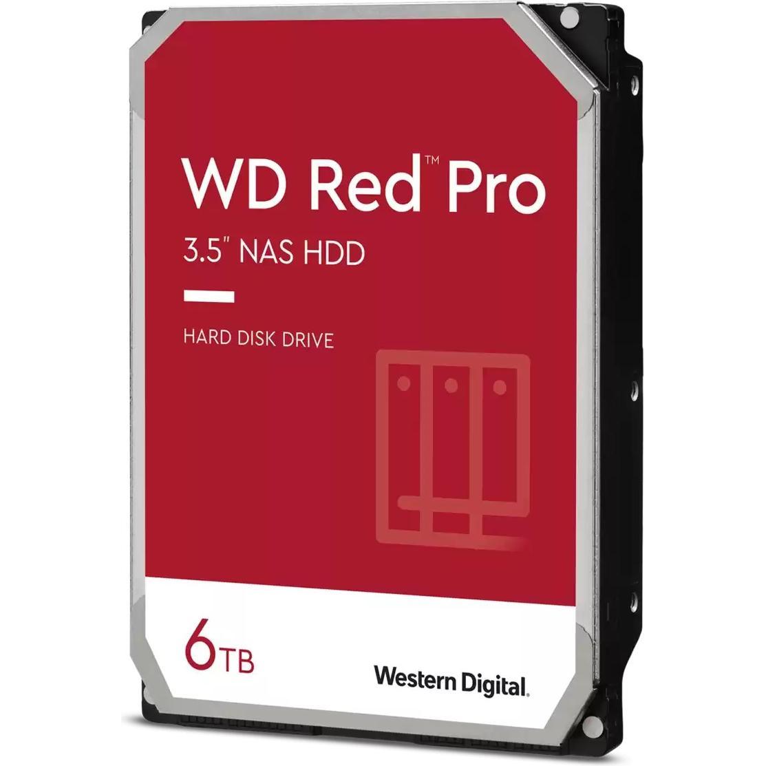 WD RED Pro NAS WD6005FFBX 6TB, SATA III 3.5", 256MB 7200RPM, 238MB/s, CMR (6 TB, 3.5"), Disco rigido