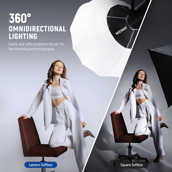 Actual product image Neewer 85cm Nylon Alloy Quick Release Lantern Softbox (Soft boxes, 85 cm)