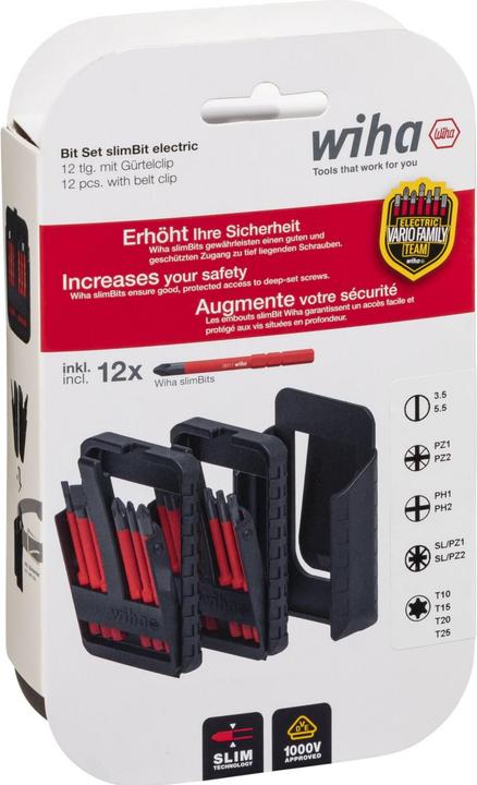Produktbild Wiha Bit Set (Torx (TX), Schlitz, Pozidriv-Kreuzschlitz (PZ), Phillipps-Kreuzschlitz (PH))