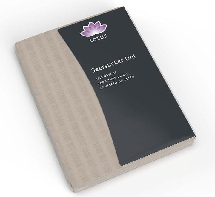 Produktbild Lotus Bettwaren Bettwäsche Satin Seersucker uni (Duvetbezug, 200 x 210 cm)