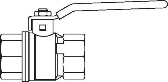 Actual product image Oventrop OV Ball valve EZB with lever handle DN 25, 1 inch IT