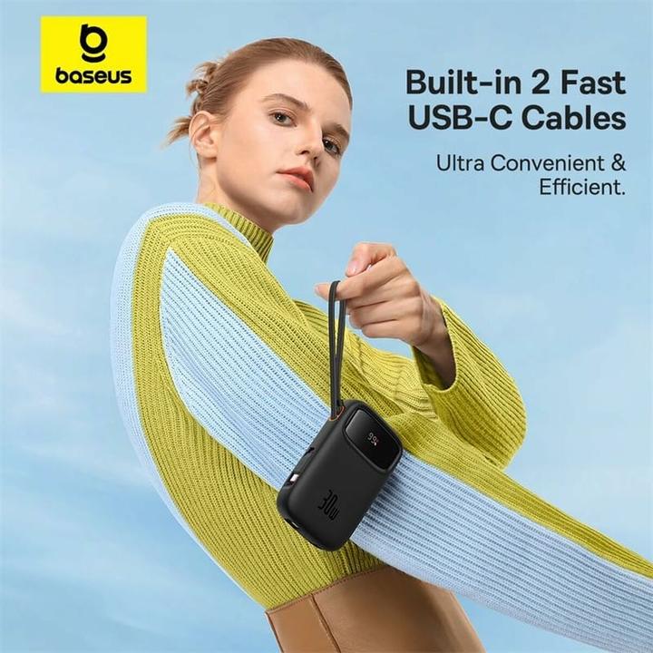 Produktbild Baseus Powerbank QPow 2 10000mAh 30W 2xUSB-C (black) (10000 mAh, 30 W, 37 Wh)