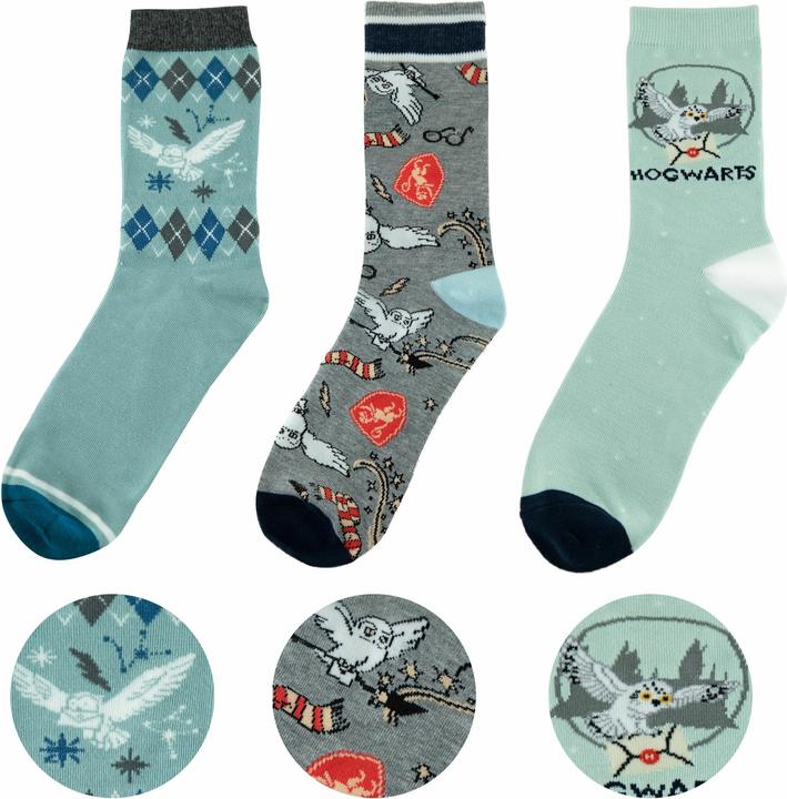 Image du produit Cinereplicas Harry Potter : Chaussettes Hedwig (Lot de 3, 40)
