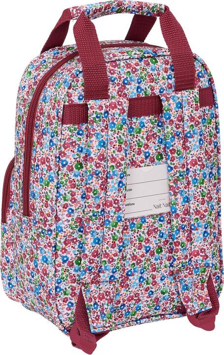 Immagine prodotto Nait Nait Zaino scuola Flores coimbra burdeos bordeaux rosso 20 x 28 x 8 cm