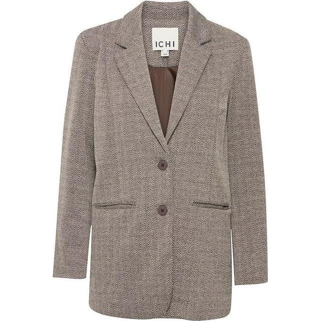 Ichi, Damen, Anzug, blazer damen ihkate jacquard, Braun, (S)