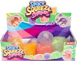 Toi-Toys Lustiger Quetschball mit geometrischer Struktur, 5 cm