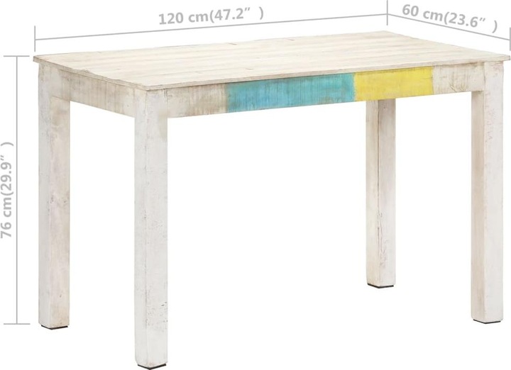 Image du produit VidaXL Table de salle à manger (120 x 60 x 76 cm)