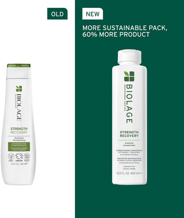 Produktbild Biolage - Shampoo for damaged hair Strength Recovery (Shampoo) - Volume: 400 ml (Läuse Shampoo, 400 ml)
